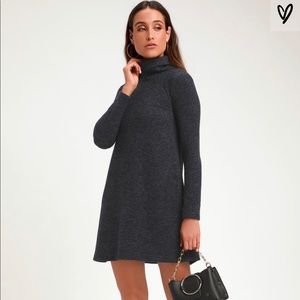 Lulus Long Sleeve Turtleneck Sweater Dress